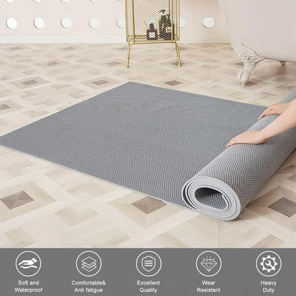ALTRUISTIC Thick PVC Drainage Floor Mat 1FTX8FT,Non-Slip Pool Commercial Mesh Hole,Heavy Duty Deck Hollow Mat for Wet Area Bathroom Bath Shower Kitchen Restaurant Garage,Custom Size - size: 1FTX8FT
