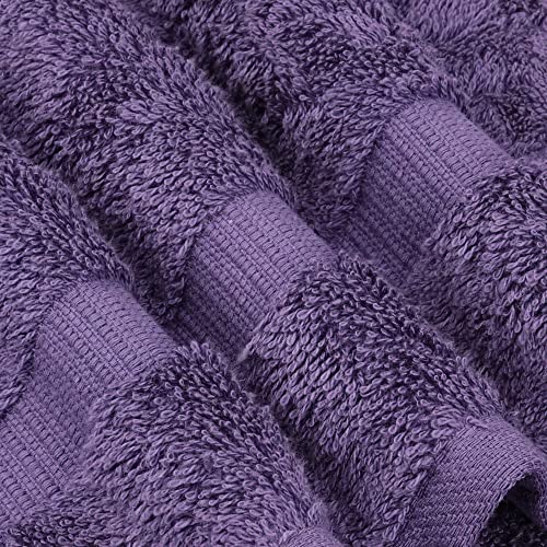 Chakir Turkish Linens 4 Piece Bath Towel Set, 100% Cotton Luxury Turkish Towels for Bathroom, Soft Absorbent Bath Towels, 27 x 54 Inches, Plum - color: Plum
