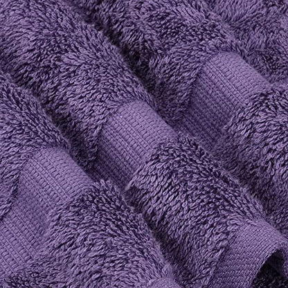 Chakir Turkish Linens 4 Piece Bath Towel Set, 100% Cotton Luxury Turkish Towels for Bathroom, Soft Absorbent Bath Towels, 27 x 54 Inches, Plum - color: Plum