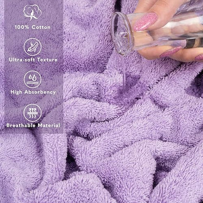 American Soft Linen 100% Cotton Luxury Turkish Towels, 35x70 XL Bath Sheet | Soft Absorbent Quick Dry OEKO Tex Standard 100 Certificated Durable Machine Washable Premium Hotel Quality - color: Lilac, size: 1 Piece set
