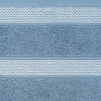 CASA COPENHAGEN Solitaire 6 Pieces Towel Set- Dusty Blue, 600 GSM 2 Bath Towel 2 Hand Towel 2 Washcloth, Designed in Denmark Made of Soft Egyptian Cotton for Bathroom, Kitchen & Shower - color: Solitaire - Dusty Blue, size: 6Pcs Towel Set