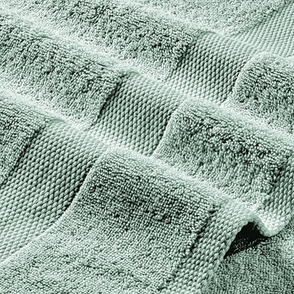 White Classic Mint Green Bath Towel Set of 6-100% Cotton Highly Absorbent Towels for Bathroom, 2 Luxury Bath Towels 650GSM, 2 Hand Towels, 2 Washcloths - color: Mint Green