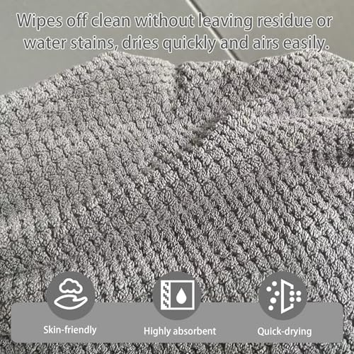 Extra Large Microfiber Bath Towels Set of 6 for Adults, 35″ x 70″, Soft and Super Absorbent, Quick Dry, No Fading and No Lint, Luxury Towel Set for Bathroom, Spa, Gym, Travel - Grey - color: Gray 6-pack