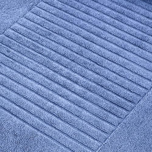 CTT - 2 Piece Bathroom Rugs Set, 100% Cotton Bath Mats, Comfy & Highly Absorbent Bathroom Floor Mats, Machine Washable | 20"x32" (Royal Blue) - color: Royal Blue