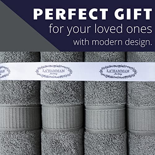 Personalized Towels, Hotel & Spa Quality, Super Soft, Highly Absorbent, Bathroom Sets, 100% Cotton Monogrammed towels 6 Piece Towel Set, Includes 2 Bath Towels, 2 Hand Towels, 2 Washcloths, Grey - color: Grey, size: 6 Pieces Towel Set