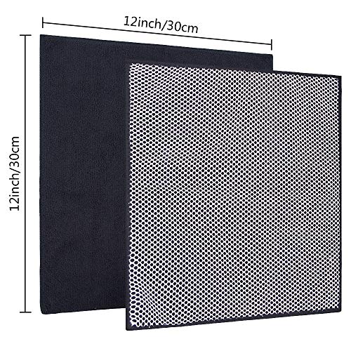 Dish Cloth for Washing Dishes Kitchen Washcloth Cleaning Cloth | 12x12inch 5pack Kitchen Towels Rags, Microfiber Cleaning Cloths, Wash Cloths with Poly Scour Side, Wholesale, Black - color: Black, size: 12inchx12inch 5pack
