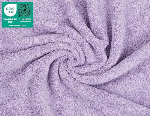 American Soft Linen 100% Cotton Luxury Turkish Towels, 4 PC Washcloth Set | Soft Absorbent Quick Dry OEKO Tex Standard 100 Certificated Durable Machine Washable Premium Hotel Quality - color: Lilac, size: 13"x13"