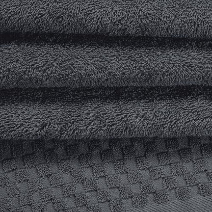 MyOwn Ultra Soft 3 Pack Cotton Towel Set, Contains a Bath Towels 28x55 inch, a Hand Towels 16x24 inch & a Wash Coths 12x12 inch, Ideal Everyday use, Compact & Lightweight - Charcoal Grey - color: Charcoal Grey, size: 3 Pack Set