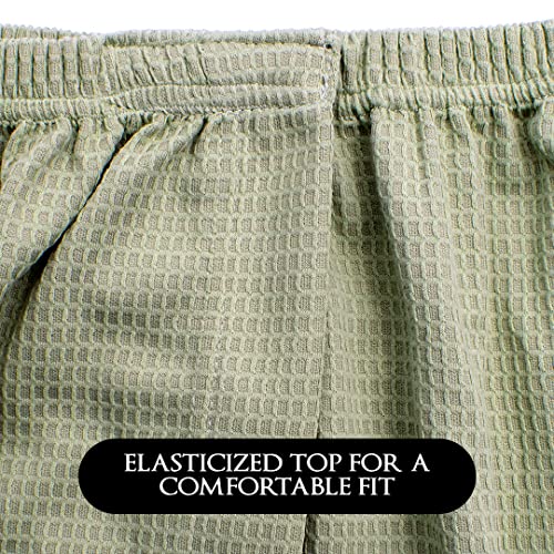 Canyon Rose Waffle Weave Long Spa Wrap, One Size, Sage | Luxurious Waffle Knit Body Wrap, Generous Length, Elasticized Top with Touch-and-Close Fastener, Machine Washable - color: Sage