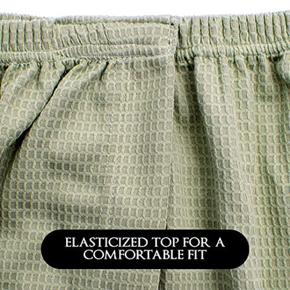 Canyon Rose Waffle Weave Long Spa Wrap, One Size, Sage | Luxurious Waffle Knit Body Wrap, Generous Length, Elasticized Top with Touch-and-Close Fastener, Machine Washable - color: Sage