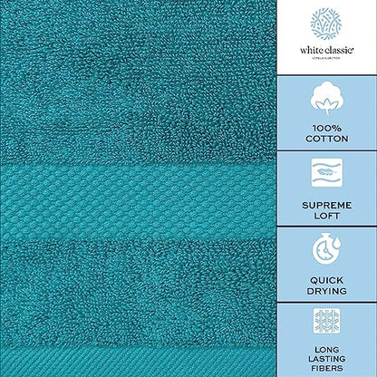 White Classic Luxury Soft Aqua Bath Sheet Towels - 650 GSM Cotton Luxury Bath Towels Extra Large 35x70 | Highly Absorbent and Quick Dry | Hotel Collection Extra Large Bath Towels Oversized, 2 Pack - color: 13: Aqua