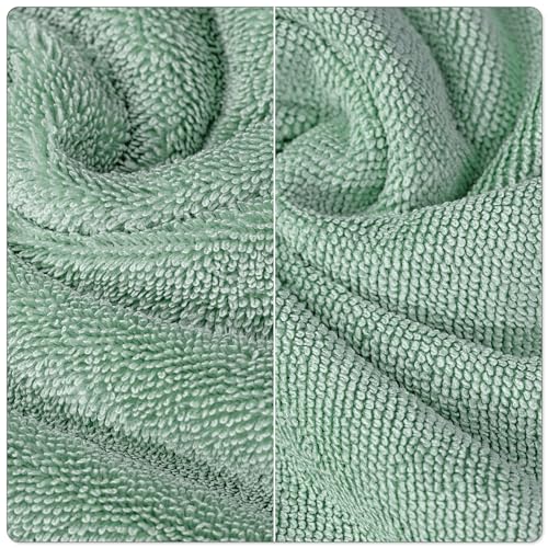 POLYTE Ring Spun Microfiber Oversize Quick Dry Lint Free Bath Towel, 60 x 30 in, Pack of 2 (Green)