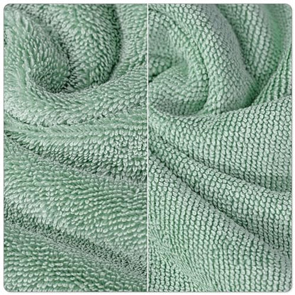 POLYTE Ring Spun Microfiber Oversize Quick Dry Lint Free Bath Towel, 60 x 30 in, Pack of 2 (Green)