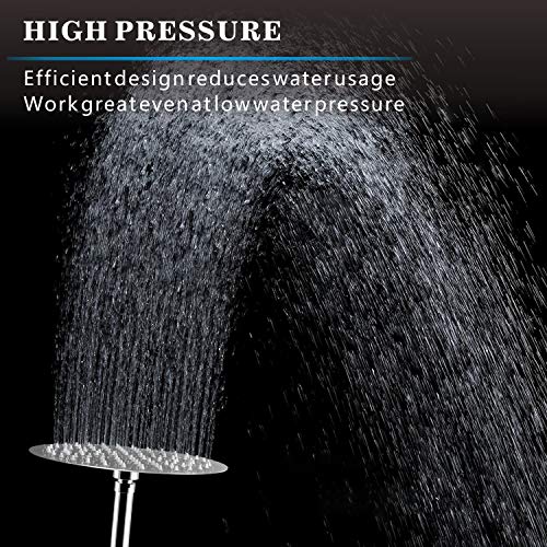 Voolan High Pressure Rain Shower Head - Rainfall Shower head Made of 304 Stainless Steel - Comfortable Shower Experience Even at Low Water Flow (6 Inch, Brushed Nickel) - color: Brushed Nickel, size: 6 Inch