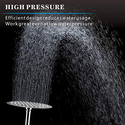 Voolan High Pressure Rain Shower Head - Rainfall Shower head Made of 304 Stainless Steel - Comfortable Shower Experience Even at Low Water Flow (6 Inch, Brushed Nickel) - color: Brushed Nickel, size: 6 Inch