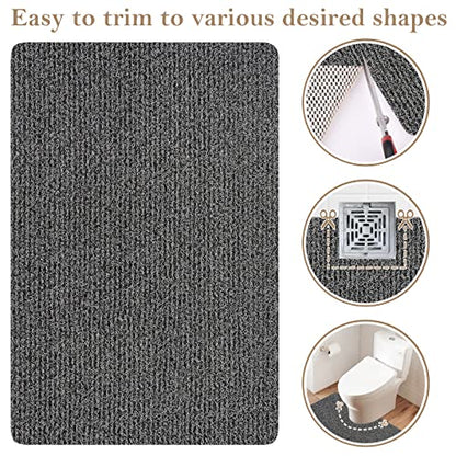 SoftDuo Shower Mat Bathtub Mat Non-Slip Soft Tub Mat | 32x24 inch,PVC Loofah Bath Mat with Drain for Tub and Bathroom,Quick Drying,Black - color: Black, size: 32" x 24" (Rectangular)