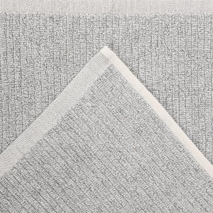Superior Destin Viscose Cotton Blend Medium Weight Towels, Kitchen, Bathroom, Spa, Plush, Quick Dry, Ultra-Soft Towels, Bath Essentials, Ribbed Design, Absorbent Hand Towels, Set of 6, Platinum
