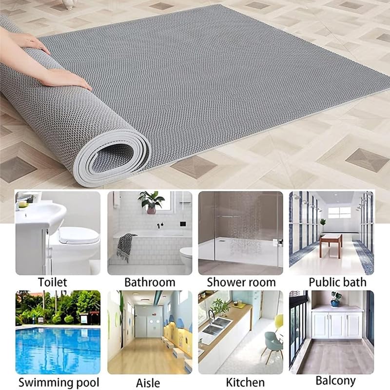 ALTRUISTIC Thick PVC Drainage Floor Mat 1FTX14FT,Non-Slip Pool Commercial Mesh Hole,Heavy Duty Deck Hollow Mat for Wet Area Bathroom Bath Shower Kitchen Restaurant Garage,Custom Size - size: 1FTX14FT