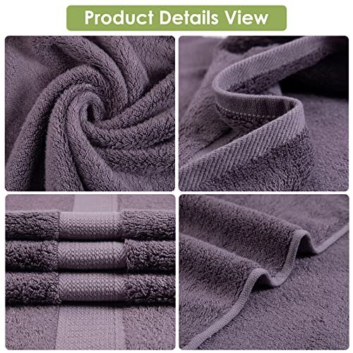 3PC Bathroom Towel Set for Face and Body, Sensitive Skin Lavender Purple Luxury Towels Set for Adult Students Kids Baby, Super Soft Highly Absorbent Towels Set for Bathroom 3 PC