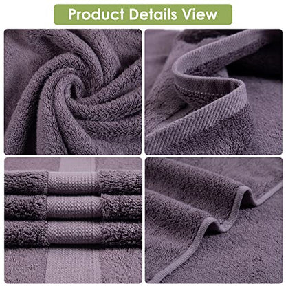 3PC Bathroom Towel Set for Face and Body, Sensitive Skin Lavender Purple Luxury Towels Set for Adult Students Kids Baby, Super Soft Highly Absorbent Towels Set for Bathroom 3 PC