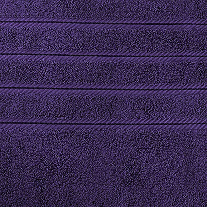 American Soft Linen 100% Carde Cotton 6 Piece Towel Set, 590 GSM Heavy Weight Soft Absorbent Turkish Towels for Bathroom, Rich Purple - color: Rich Purple