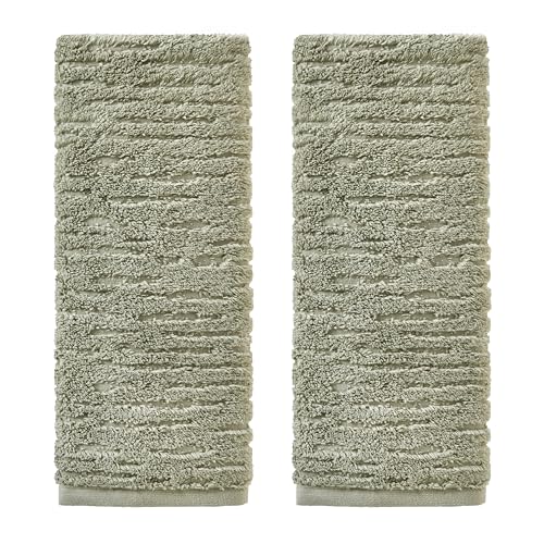 SKL Home CloudSoft Cotton Luxury 2-Piece Hand Towel Set, Sage - color: Sage, style: Hand Towels (Set of 2)