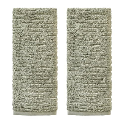 SKL Home CloudSoft Cotton Luxury 2-Piece Hand Towel Set, Sage - color: Sage, style: Hand Towels (Set of 2)