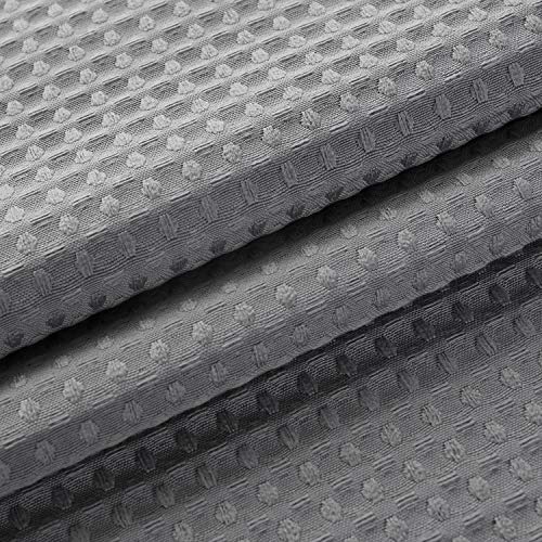 Barossa Design Stall Fabric Shower Curtain Waffle Weave 54x78, Gray | Hotel Luxury Spa, 230 GSM Thick Fabric, Water Repellent, Machine Washable, 54 Wide by 78 Long for Stall - color: Grey, size: 54"W x 78"L (Pack of 1)