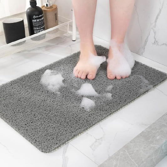 Hargiis Non-Slip Bathtub Mat, Anti Slip Shower Mat, Fast Drying Bathtub Mats, Foot Scrubber Mat, Anti Slip Mat for Tub, Floor, Bathroom, Kitchen, Home, Hotel (Grey 36"×24") - color: Grey, size: 36" x 24" (Rectangular)