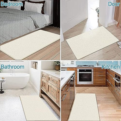 godehone Shower Mats Non Slip Without Suction Cups, PVC Loofah Bathroom Mats, Loofah Mats for Shower and Bathroom, Quick Drying, 23.6× 47.2 Inch, Beige - color: Beige, size: 47.2" x 23.6" (Rectangular)