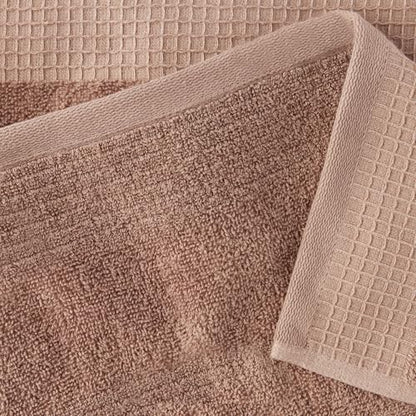 Amazon Basics Organic Cotton Waffle Kitchen Dish Towels - Ultra Absorbent, Quick Drying, Lint-Free, 15 x 25 inches, 6-Pack (2pc Olive Light/Brown Strip, 2pc Brown, 1pc Olive, 1pc White) - color: 2pc Olive Light/Brown Strip, 2pc Brown, 1pc Olive, 1pc White
