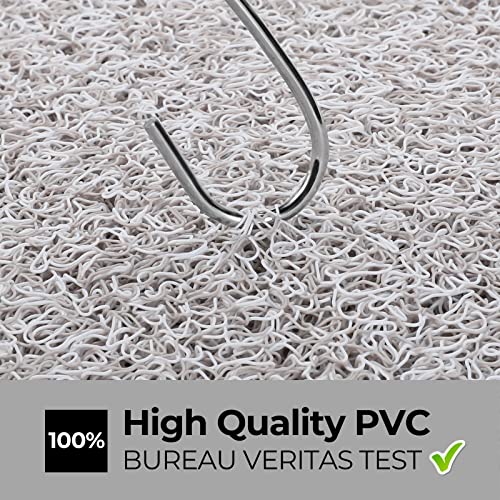 Nonslip Bathtub Mat, Anti Slip Bath Mat 0.6" Extra Thick, Quick Dry Bath Tub Anti Slip Shower Mat, Loofah Non-Slip Bath Mat for Tub Bathroom Pool Kitchen Entryway Home Hotel(Light Gray 16x27) - color: Light Grey, size: 27" x 16" (Rectangular)