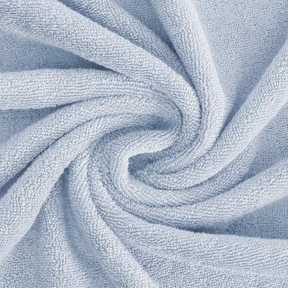 Feather & Stitch 100% Cotton 625 GSM Bath Towel Set of 6, Ultra Soft Highly Absorbent 2 Bath Towels, 2 Hand Towels & 2 Washcloth - Luxury Quick Dry Shower Towels (Sky Blue) - color: Sky Blue