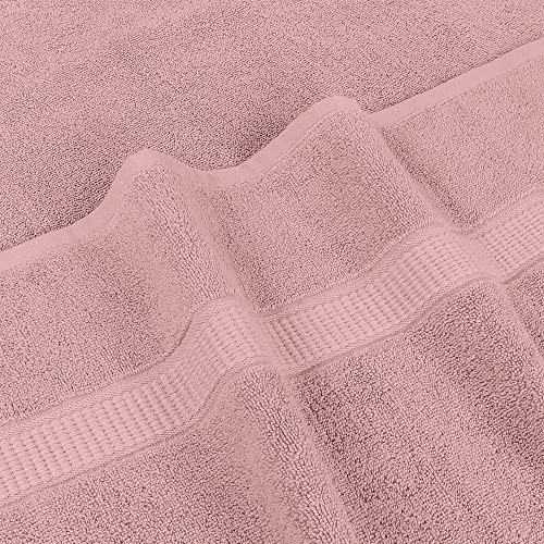 Utopia Towels Jumbo Bath Sheets, 2 Pack, 35x70 in, 600 GSM Cotton, Dusty Pink - color: Dusty Pink, size: 2 Piece Bath Sheet