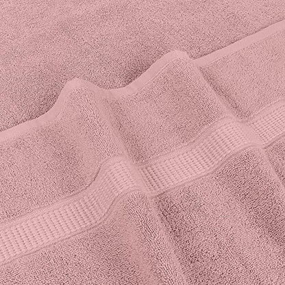 Utopia Towels Jumbo Bath Sheets, 2 Pack, 35x70 in, 600 GSM Cotton, Dusty Pink - color: Dusty Pink, size: 2 Piece Bath Sheet