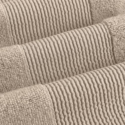 Modern Threads Air Cloud 18-Piece Towel Set - 100% Zero-Twist Cotton, 500 GSM, Quick Dry & Plush, Sand - color: Sand, size: 18 Pcs Towel Set