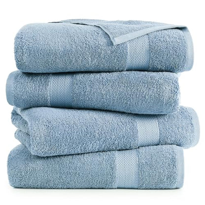 LANE LINEN Large Bath Sheet Soft Absorbent Quick Dry 4 Pack - Allure | Extra Large Bath Towels - Ring-Spun Durability, Generously Sized, Oversized & Roomy, Lightweight & Breathable - color: 07: Allure, size: 4 Piece Bath Sheets