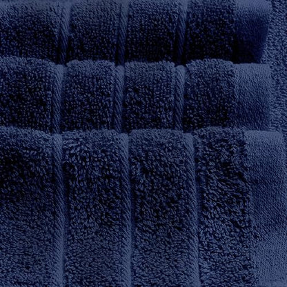 Tens Towels 8 Piece Towel Set, 2 XL Bath, 2 Hand, 4 Washcloth, Navy | 100% Cotton, Lighter Weight, Quicker to Dry, Super Absorbent, Perfect for Bathroom - color: Navy