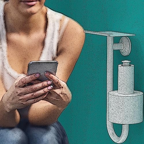 3-in-1 Stainless Steel Double Toilet Paper Holder with Heavy Duty Grab Bar and Top Shelf for Wet Wipes, Napkins, Phone, Pad. (White, Left-Hand) - color: White, size: Left-Hand