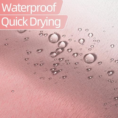 Ombre Pink Stall RV Shower Curtain with Hooks 36x72inches | Machine Washable Waterproof, Modern Solid Boho Gradient, Bathroom Dorm Hotel Room Divider, Easy to Install, Window Curtain - color: Pink, size: 36"W x 72"L (Pack of 1)