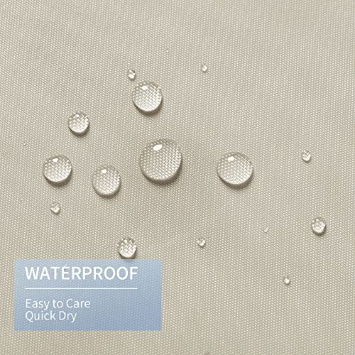 Beige Fabric Waterproof Shower Curtain or Liner, 36 x 72 | Fabric Shower Curtain Liner, Soft Cloth, Hotel Quality, Modern Style, Water-Resistant, Machine Washable - color: Fabric-beige, size: 36"W x 72"L (Pack of 1)