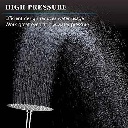 Voolan High Pressure Rain Shower Head - Rainfall Shower head Made of 304 Stainless Steel - Comfortable Shower Experience Even at Low Water Flow (6 Inch, Chrome) - color: Chrome, size: 6 Inch