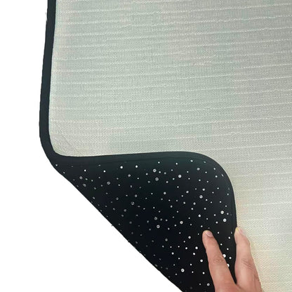 Madeals Memory Foam Bathroom Toilet Rug Set 4 Piece with Toilet Lid Cover and Tank Covers Shiny Black Specks - color: Black Specks