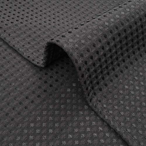 River Dream Waffle No Hook Shower Curtain with Liner,Graphite Grey,54x80 | Dotted Waffle,Snap-in Liner,Heavy Duty,Quick Dry,Mesh Top Window,With Bottom Magnets,Hotel-Grade,Washable,Stall Long Size - color: Graphite Grey, size: 54"W x 80"L (Pack of 1)