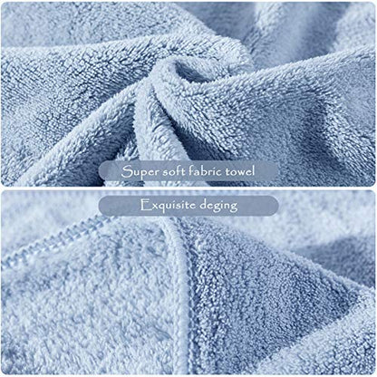 Xinrjojo Blue Microfiber Quick Dry Bath Towel Super Soft Plush Highly Absorbent (1 Pack) - color: Blue