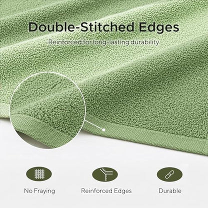Veteran Textile LLC, Luxury Hotel & Spa, Turkish Cotton Dark Green Towels Bathroom Sets | 6 Pieces Fairfield Green Bath Towels | Soft and Absorbent Green Towel Set for Your Bathroom - color: Sage Green