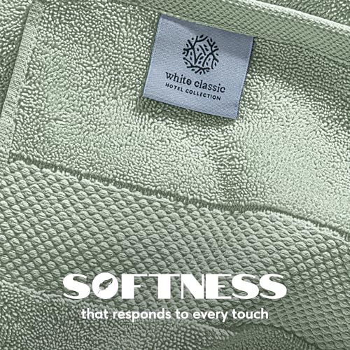 White Classic Luxury Bath Towels Set of 4 Large - 700 GSM Cotton Ultra Soft Bath Towels 27x54 | Highly Absorbent and Quick Dry | Hotel Towels for Bathroom Luxury, Plush Mint Green - color: 11: Mint Green