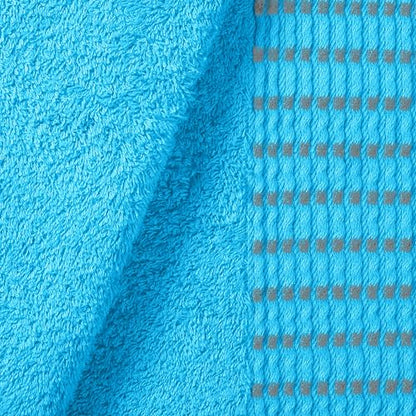 Ultra Soft 6 Pack Cotton Towel Set, Contains 2 Bath Towels 28x55 inch, 2 Hand Towels 16x24 inch & 2 Wash Cloths 12x12 inch, Ideal Everyday use, Compact & Lightweight - Turquoise Blue - color: Turquoise Blue, size: 6 Pack Set