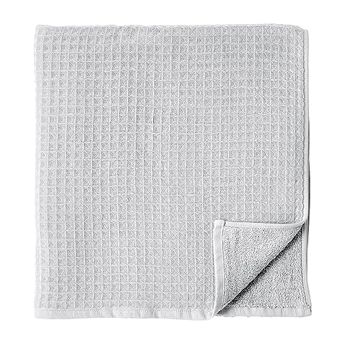 UCHINO Waffle Twist 6-Piece Cotton Towel Set Absorbent Quick Dry, Grey - color: Grey, size: Towel Set - 2 Bath, 2 Hand, 2 Washcloths