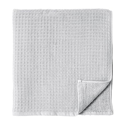 UCHINO Waffle Twist 6-Piece Cotton Towel Set Absorbent Quick Dry, Grey - color: Grey, size: Towel Set - 2 Bath, 2 Hand, 2 Washcloths